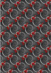 Red Roses and Swirls Background