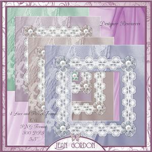 Lace and Flower Frames Cu