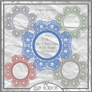Lace and Pearl Frames