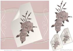 Roses and Pearls 8x8