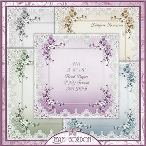 Cu Flowers & Lace Papers