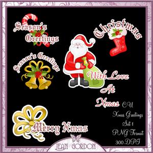 Cu Xmas Greetings Set 1