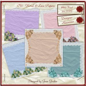 Cu Flowers & Lace Papers