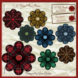 Cu Tartan/plaid Flowers