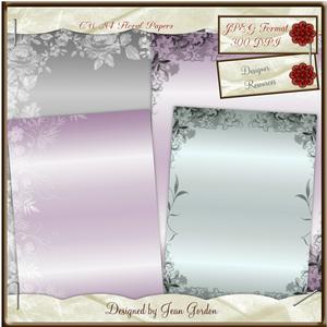 Cu A4 Size Floral Papers Set 2