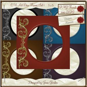 Cu 5 Art Deco Style Frames Set 1