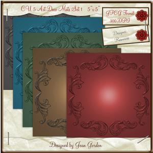 Cu 5 Art Deco Style Mats
