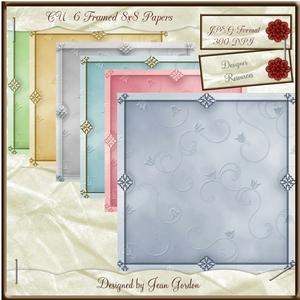 Cu 6 Flourish Framed Papers 8x8