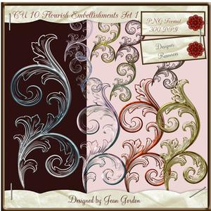 Cu 10 Flourish Embellishments