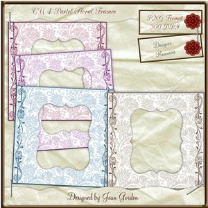 Cu 4 Pastel Floral Frames
