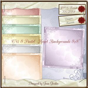 Cu 8 Heart Backgrounds 8"x8"