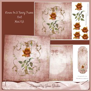 8x8 Roses in a Fancy Frame Mini Kit