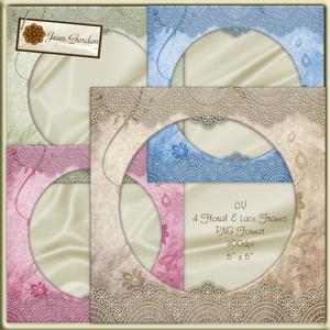 Cu 4 Floral & Lace Frames