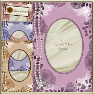 Cu 4 Floral and Pearl Frames
