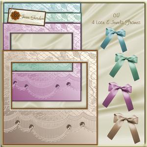 Cu 4 Lace & Jewel Frames with Bows