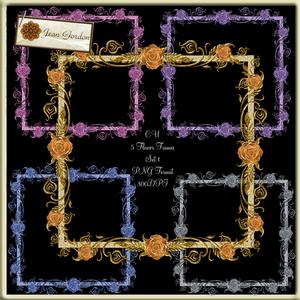 Cu Flower Frame Set 1