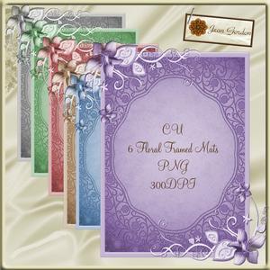 Cu 6 Floral Framed Mats