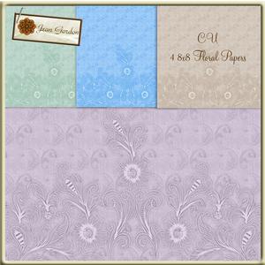 Cu 4 Floral 8x8 Papers
