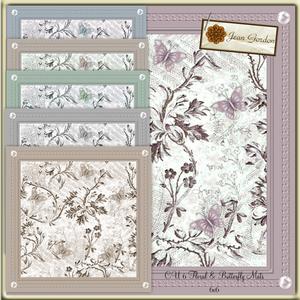 Cu 6 Floral & Butterfly Mats