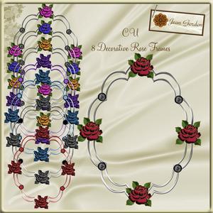 Cu 8 Decorative Rose Frames