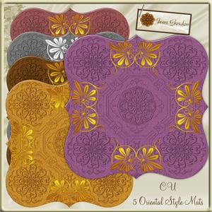 Cu 5 Oriental Style Shaped Mats
