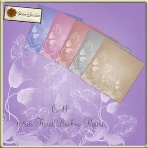 Cu 6 Floral Backing Papers