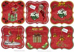6 Christmas Toppers Set 4
