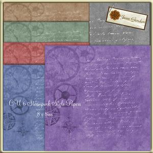Cu 6 Steampunk Style Papers