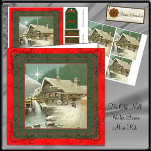 The Old Mill Winter Scene