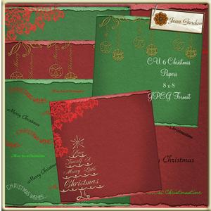 Cu 6 Christmas Papers Set 1