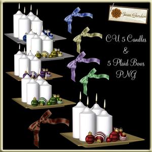 Cu Xmas Candles & Bows