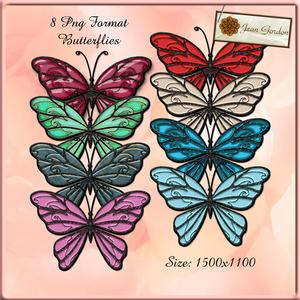 Cu 8 Butterfly Embellishments