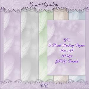 Cu 5 Floral Pastel Backing Papers