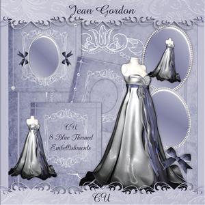 Cu Blue Themed Embellishments