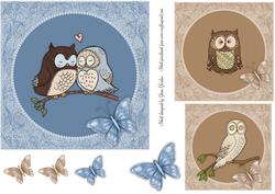 Wise Owls & Butterflies Toppers