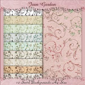 10 Swirl Backing Papers