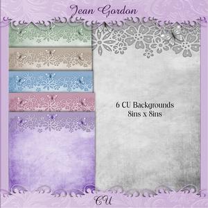 Cu 6 Floral Butterflies Papers 8x8