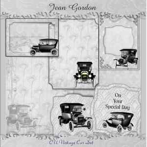 Cu Vintage Car Set