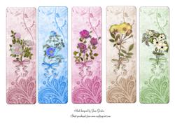 5 Floral Bookmarks
