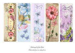 5 Floral Bookmarks
