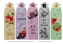 5 Floral Bookmarks