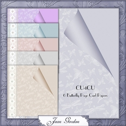6 Butterfly Page Curl Papers