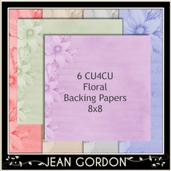 6 CU4CU Floral Backing Papers