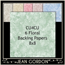 CU4CU 6 Floral Papers 8x8