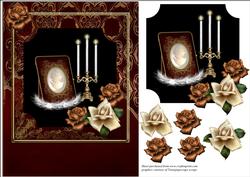 Golden Roses and Candles with Decoupage