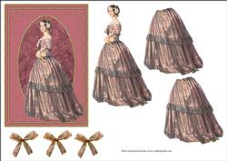 Victorian Lady with Decoupage