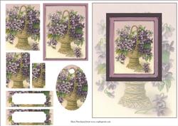 Lilac Flowers in a Basket