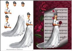 Lady with Music and Roses