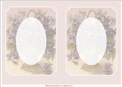 Lilac Basket of Flowers Insert