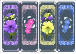 Floral Bookmarks/toppers